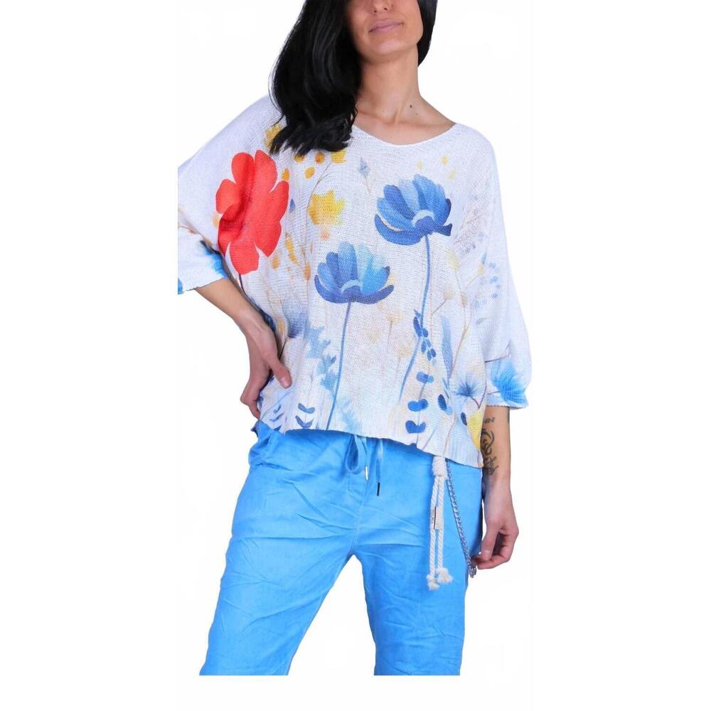 NEW GIGI MODA camomilla batwing sweater in white